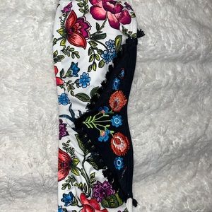 Floral print swimsuit bandeau top